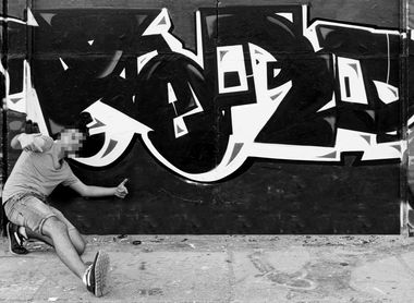 Graffiti Wall in Vilnius - Photo by DirtyMonk - word, black, space (2013)