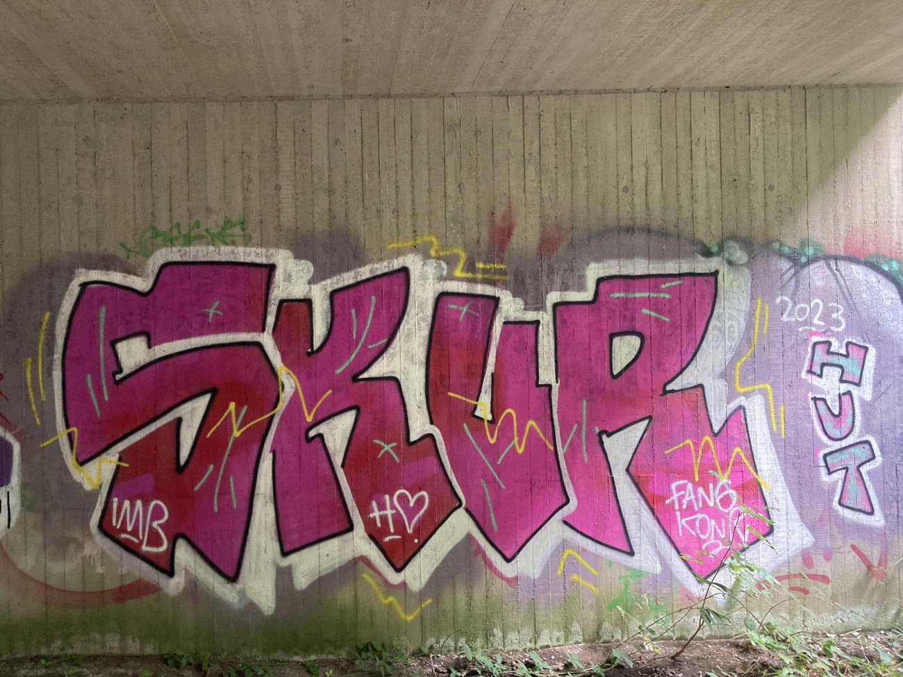 Graffiti Wall in Solingen - Photo by DisgoPolo - skur, imb, hut (2023)
