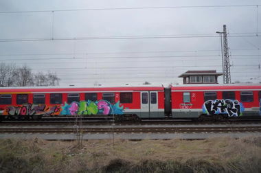 Graffiti Train - Photo by Doedelup - more, pens, läri