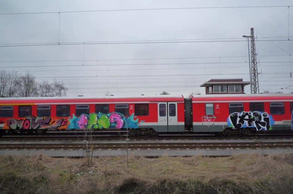 Graffiti Train - Photo by Doedelup - more, pens, läri