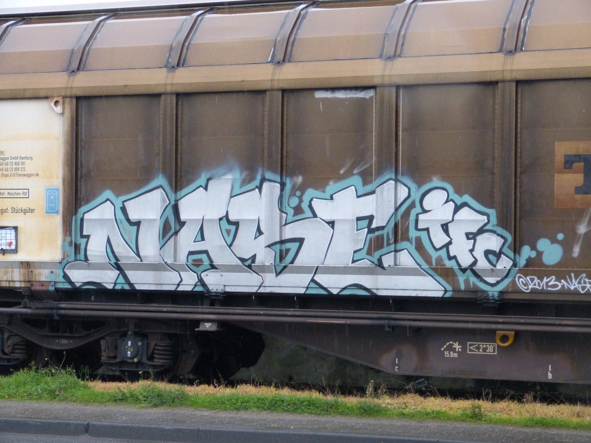 Graffiti Train in Dusseldorf - Photo by DoppelWhopper - NASE (2013)