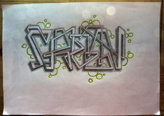 Graffiti Sketch in Dusseldorf - Photo by DoppelWhopper - GREEN, Battle, Sketch (2013)