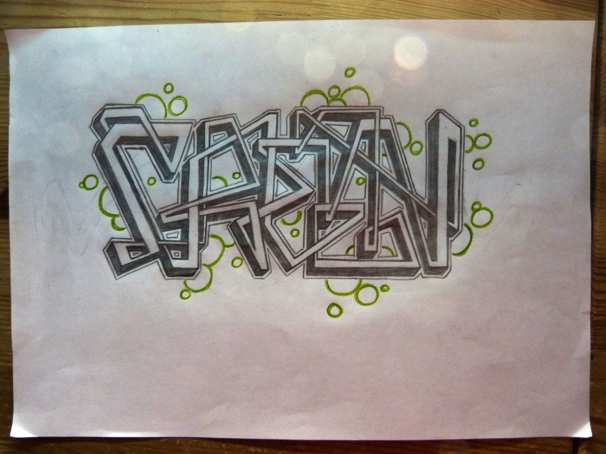 Graffiti Sketch in Dusseldorf - Photo by DoppelWhopper - GREEN, Battle, Sketch (2013)