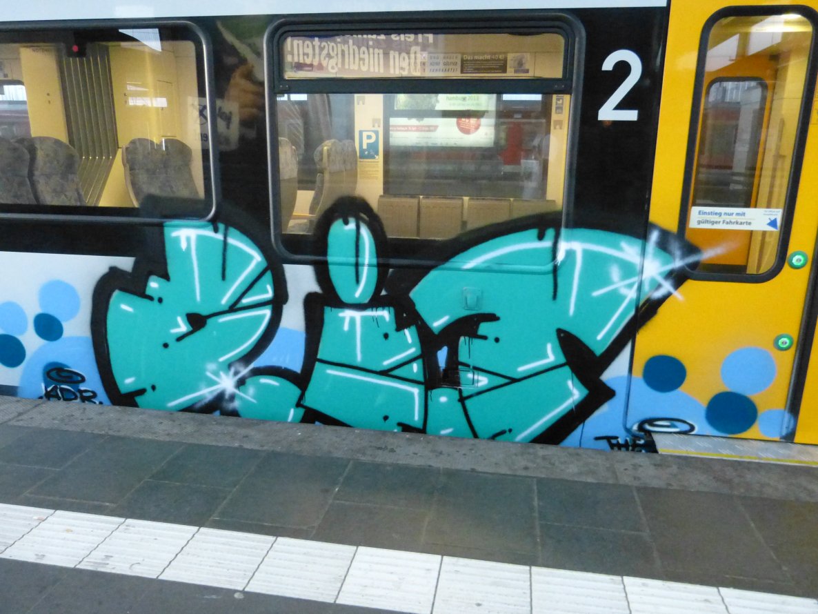 Graffiti Train in Dusseldorf - Photo by DoppelWhopper - Pit (2013)