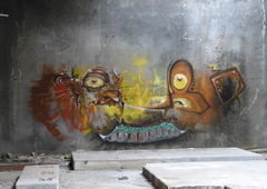 Graffiti Street Art in Dusseldorf - Photo by DoppelWhopper - BM, Blue, Minded (2013)