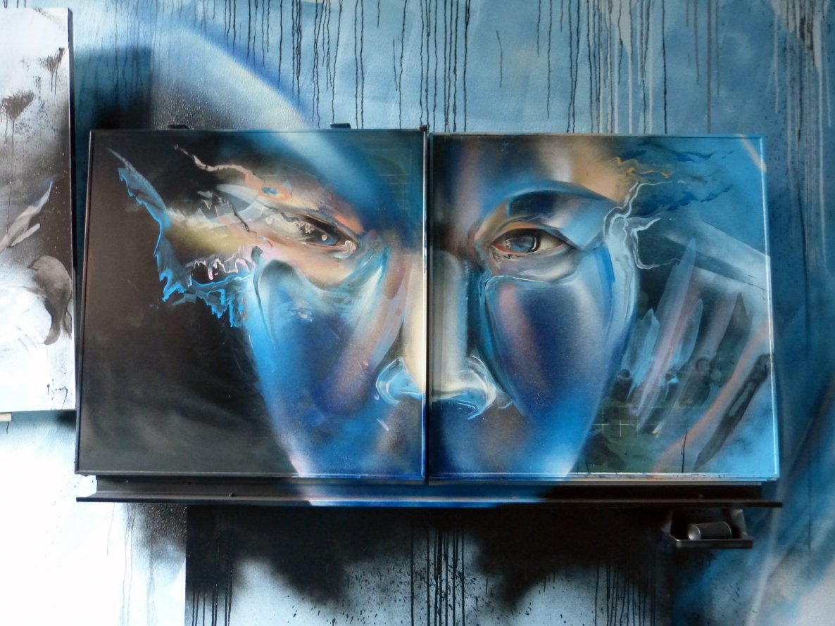 Graffiti Wall in Recklinghausen - Photo by DoppelWhopper - back, 2, school (2013)