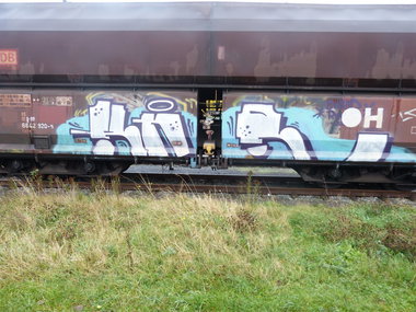Graffiti Train in Dusseldorf - Photo by DoppelWhopper - KNR (2013)