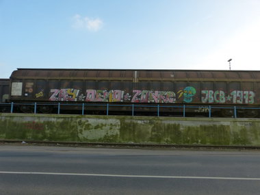Graffiti Train in Dusseldorf - Photo by DoppelWhopper - Zay, Demo, Zonke (2013)