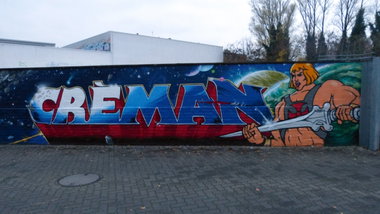Graffiti Wall in Dusseldorf - Photo by DoppelWhopper - CREMAN, 40° (2013)