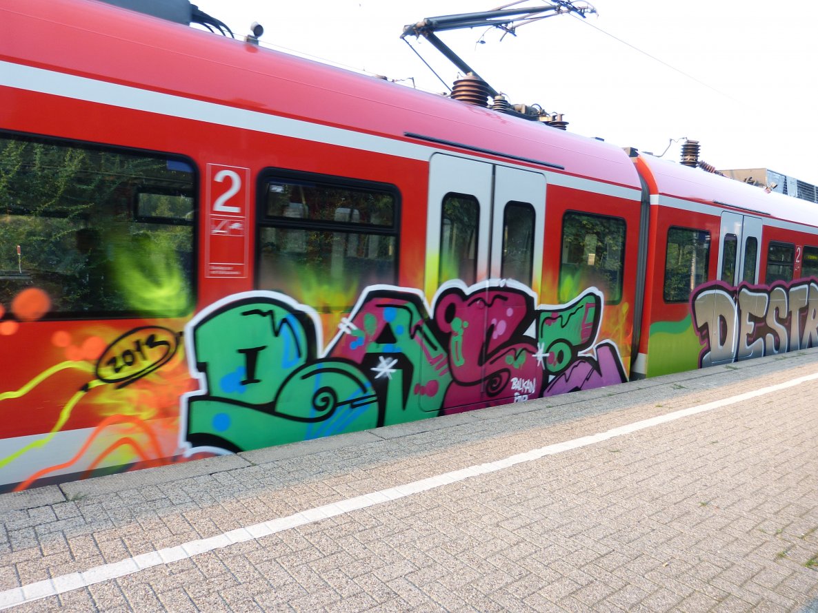 Graffiti Train in Dusseldorf - Photo by DoppelWhopper - Raser (2013)