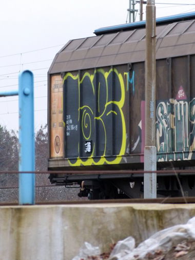 Graffiti Train in Dusseldorf - Photo by DoppelWhopper - taps, tm, topsprayer (2013)