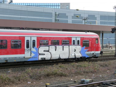 Graffiti Train in Dusseldorf - Photo by DoppelWhopper - SWR, s6 (2014)