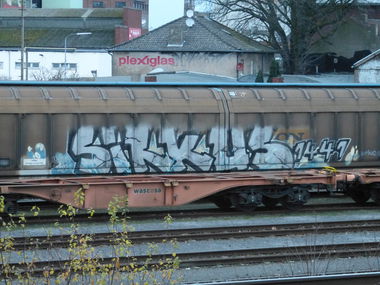 Graffiti Train in Dusseldorf - Photo by DoppelWhopper - SIRKUS, freight, fr8