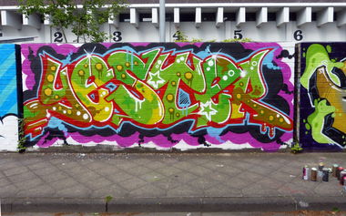 Graffiti Wall in Dusseldorf - Photo by DoppelWhopper - Yester (2013)