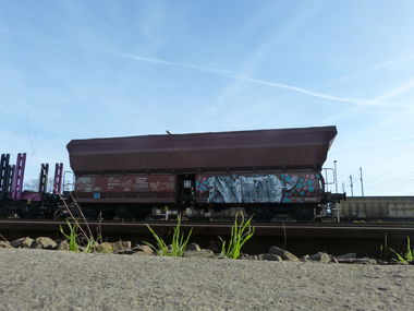 Graffiti Train in Dusseldorf - Photo by DoppelWhopper - Nurso, freight, fr8 (2014)