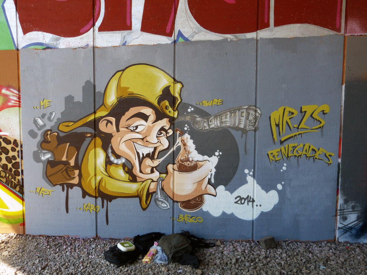Graffiti Wall in Wuppertal - Photo by DoppelWhopper - Renegades, MR.ZS (2014)