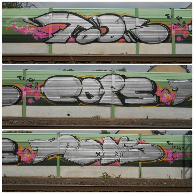 Graffiti Bombing - Photo by Dorfseufer69 - TODS, COPS, TODS