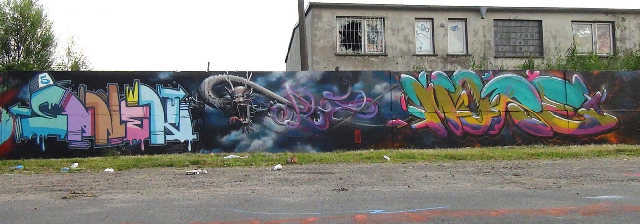 Graffiti Wall - Photo by Dorfseufer69 - SANEK, OPUS, MORE