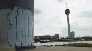 Graffiti Bombing - Photo by Dorfseufer69 - DÜSSELDORF, TOWER, MR.MORE