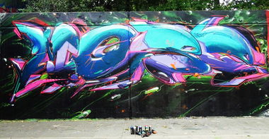 Graffiti Wall - Photo by Dorfseufer69 - Mr.More, Cops, Crew (2014)