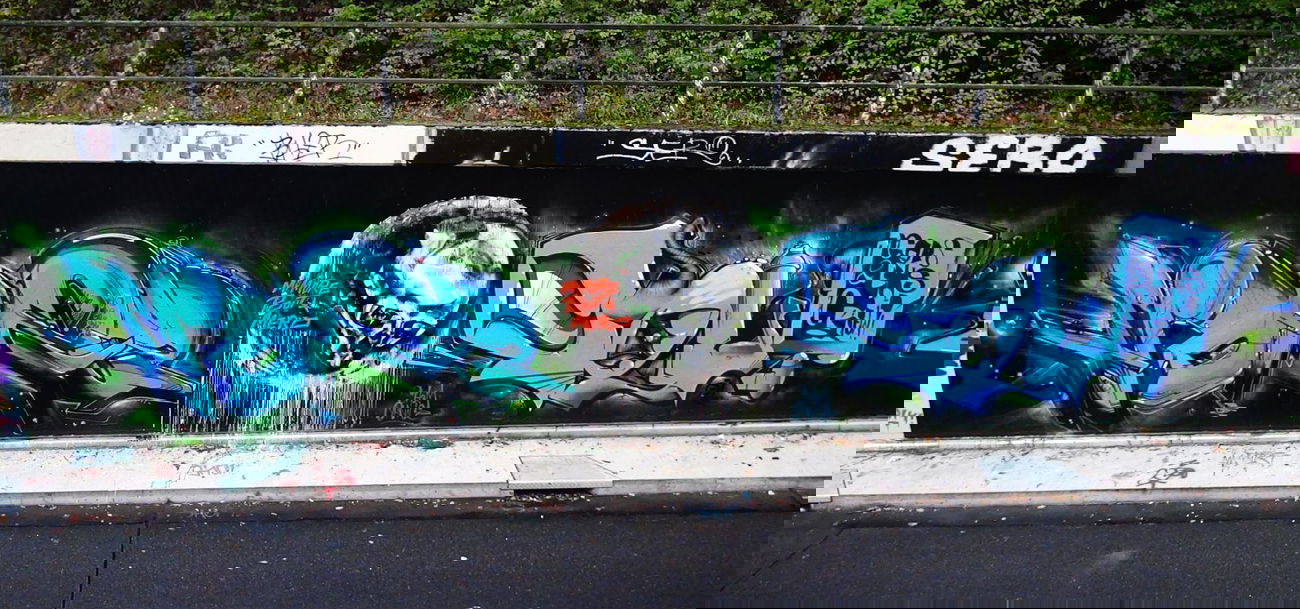 Graffiti Wall - Photo by Dorfseufer69 - Mr.More, Pout, RGB (2014)