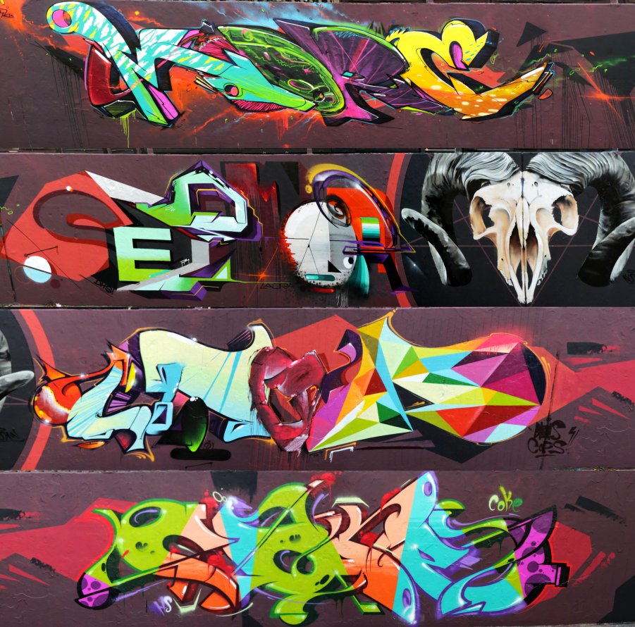 Graffiti Wall - Photo by Dorfseufer69 - Mr.More, Semor, Norm (2014)