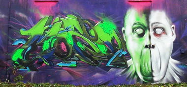 Graffiti Wall - Photo by Dorfseufer69 - Mr.More, &, Norm (2015)