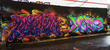 Graffiti Wall - Photo by Dorfseufer69 - Evolution, MONE, &