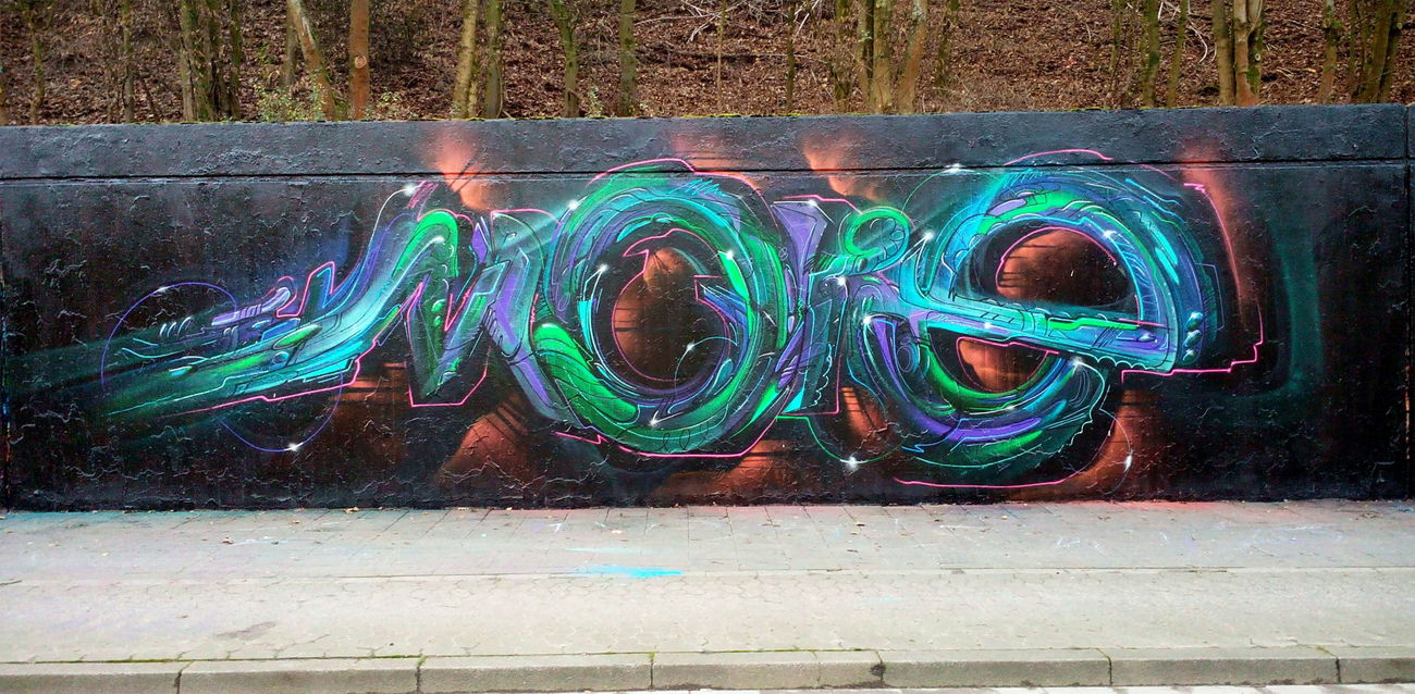 Graffiti Wall - Photo by Dorfseufer69 - bionik, streetpins, montanablack (2017)