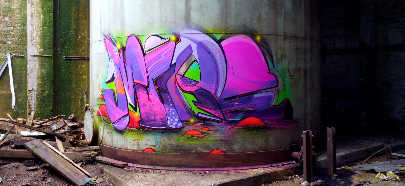 Graffiti Wall - Photo by Dorfseufer69 - pout, more, rostock (2015)