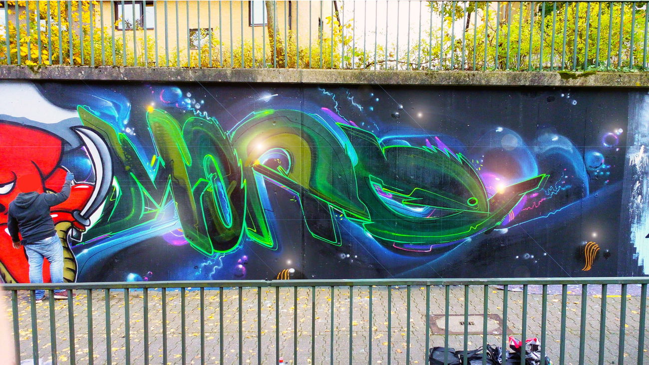 Graffiti Wall - Photo by Dorfseufer69 - mr, more, düsseldorf (2015)
