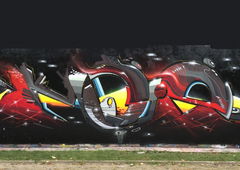 Graffiti Wall in Deutschland - Photo by Dorfseufer69 - blind, moja, more (2017)