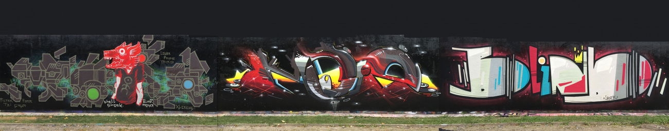 Graffiti Wall in Deutschland - Photo by Dorfseufer69 - blind, moja, more (2017)