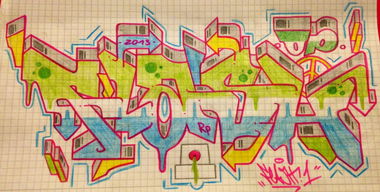 Graffiti Sketch - Photo by Dosenwahn - FLASH, Dresden (2013)
