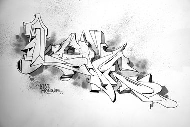 Graffiti Sketch in Hamburg - Photo by DoxxN - LOVE, BATTLE, SKETCH (2015)