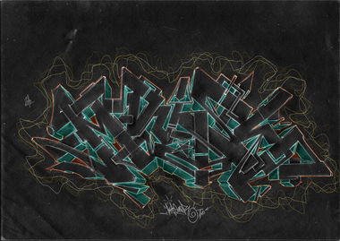 Graffiti Wall - Photo by Drakeone23 - Mouse, Battle, Sketch (2016)