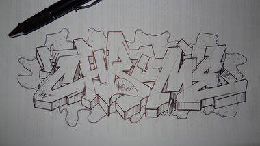 Graffiti Wall - Photo by Drakeone23 - Chrome, Kore, Two (2015)