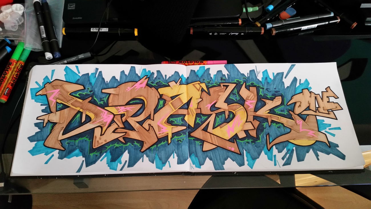 Graffiti Sketch - Photo by Drask - Drask, Graffiti, Halle_Saale (2016)