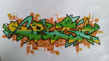 Graffiti Sketch in Halle - Photo by Drask