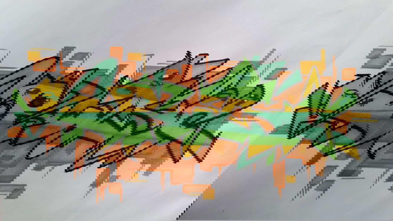 Graffiti Sketch in Halle - Photo by Drask