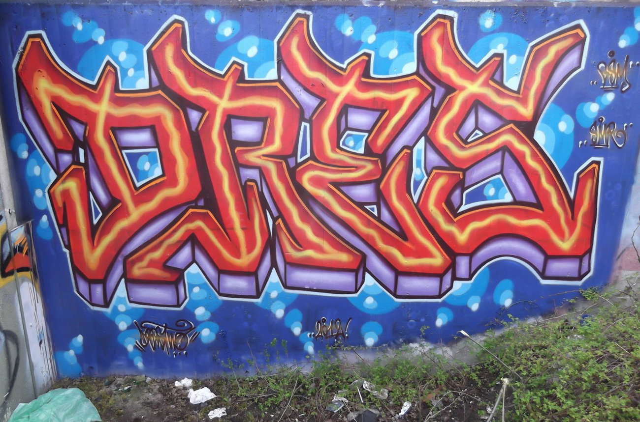 Graffiti Wall in Brunswick - Photo by Drestwo - Drestwo, Dres2, Dres (2012)