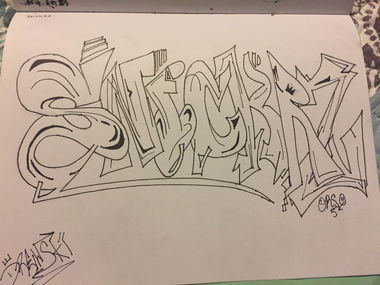 Graffiti Sketch - Photo by Drewski (2017)