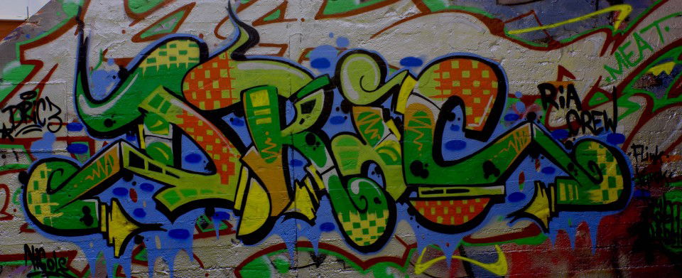 Graffiti Wall in Dresden - Photo by Dric3 - Dresden, RiaCrew, Trinitatisplatz (2013)