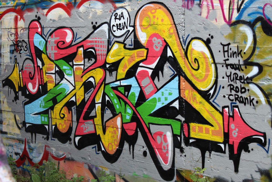 Graffiti Wall in Dresden - Photo by Dric3 - Dresden, RiaCrew, Trinitatisplatz (2013)