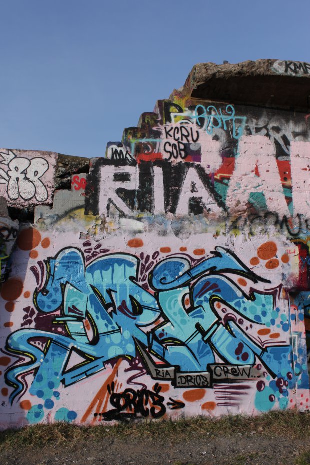 Graffiti Wall - Photo by Dric3 - Dric3, Dresden, RiaCrew (2014)