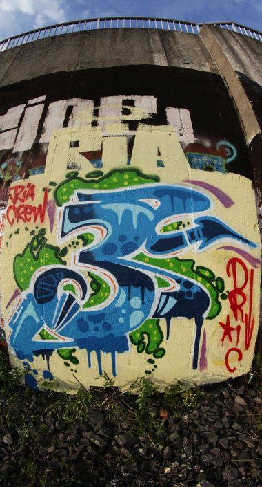 Graffiti Wall in Zittau - Photo by Dric3 - Dresden, RiaCrew, RIA (2014)