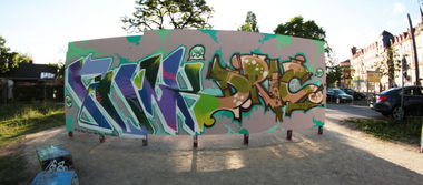 Graffiti Wall in Dresden - Photo by Dric3 - Dric3, Flink, ColorBrothers (2015)