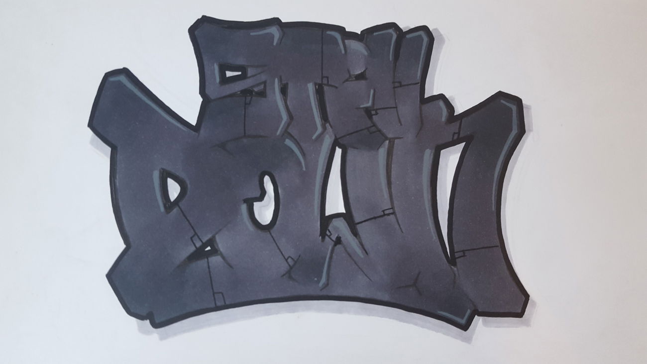 Graffiti Sketch - Photo by Droopy - still, down, elmo