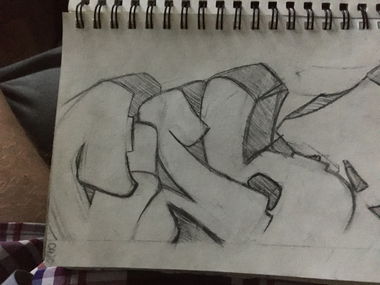 Graffiti Sketch - Photo by Droopy - elmo, cuba