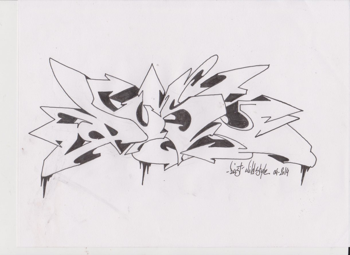 Graffiti Sketch - Photo by Dust - dust, thonon, wildstyle (2014)